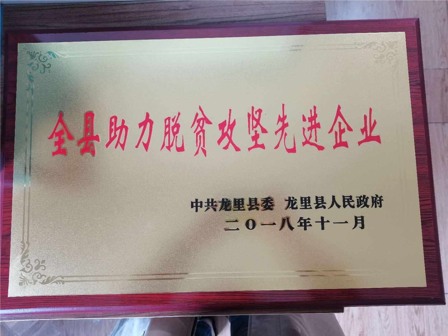 全縣助力脫貧攻堅先進企業(yè).